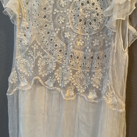 Zadig & Voltaire Rhuya Deluxe embroidered dress white size M - Picture 5 of 9